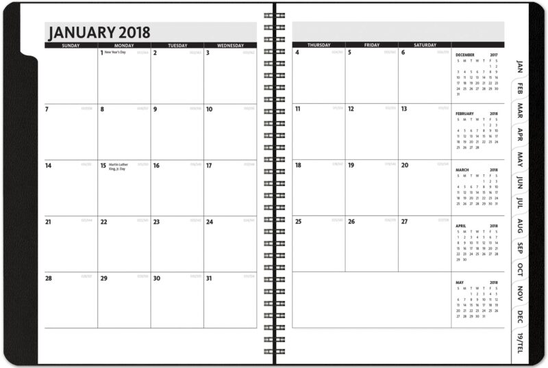 Custom FlexPlanner™ Large Monthly Full-Color Wrap (7"x10") - 1