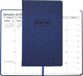 Custom Medium Casebound Hybrids™ Bohemian™ Textured Journal w/ Planner (5" x 8.5")