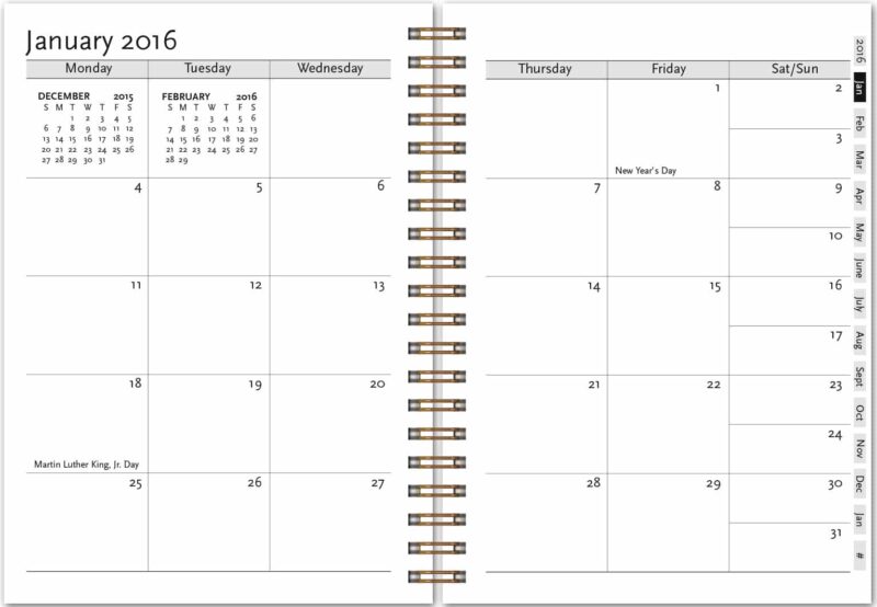 Custom Medium Wired WeeklyPlanners™ (5"x7") - 1