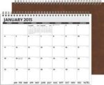 Custom The President™ Leather Front Monthly Planner w/ Chip Back (11"x8.5") - 1