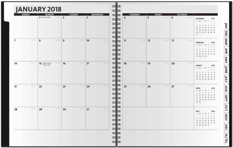 Custom TheAnalyst™ Leatherette Monthly Planner (8.5"x11") - 2