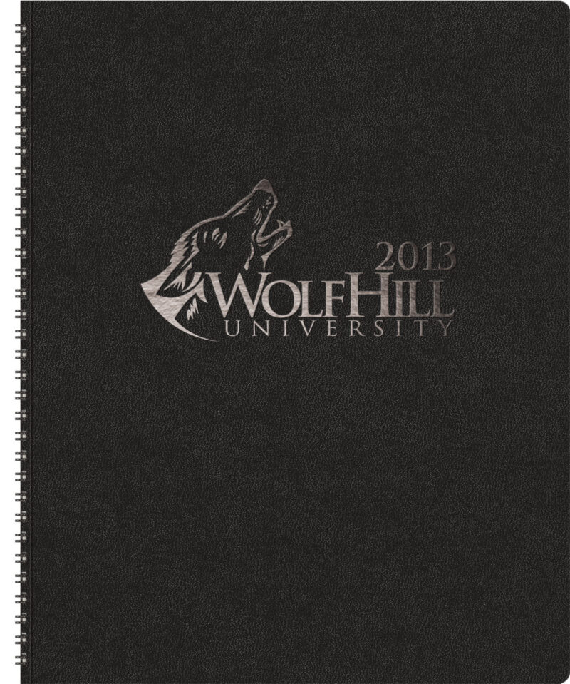Custom TheDirector™ Monthly Planner w/Leatherette Wraparound (8.5"x11")